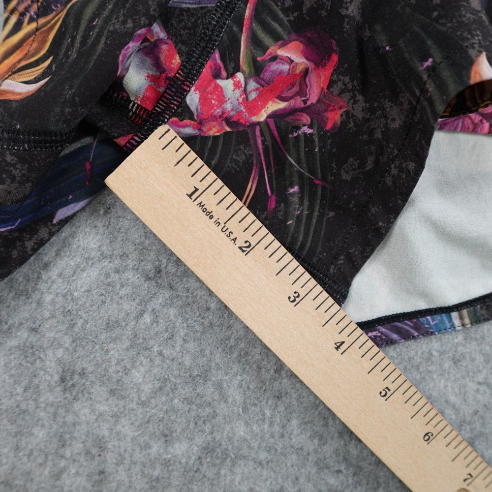 Lululemon Shorts Womens 6 Black Floral Speed Up Mid Rise 4" Long Athletic Run - Picture 2 of 9